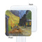 Cafe Terrace at Night (Van Gogh 1888) White Plastic Stir Stick - Single Sided - Square - Front & Back