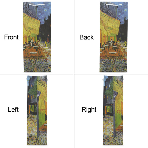 Cafe Terrace at Night (Van Gogh 1888) Wine Gift Bag - Matte - Approval