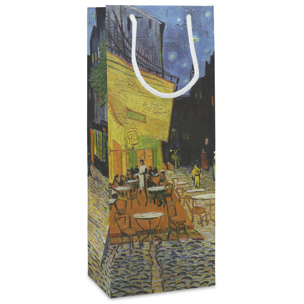 Custom Cafe Terrace at Night (Van Gogh 1888) Wine Gift Bags - Matte