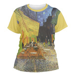 Cafe Terrace at Night (Van Gogh 1888) Women's Crew T-Shirt - Small