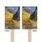 Cafe Terrace at Night (Van Gogh 1888) Wooden 6.25" Stir Stick - Rectangular - Double Sided - Front & Back