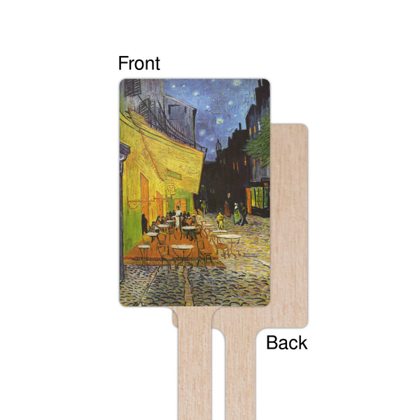 Cafe Terrace at Night (Van Gogh 1888) Wooden 6.25" Stir Stick - Rectangular - Single - Front & Back