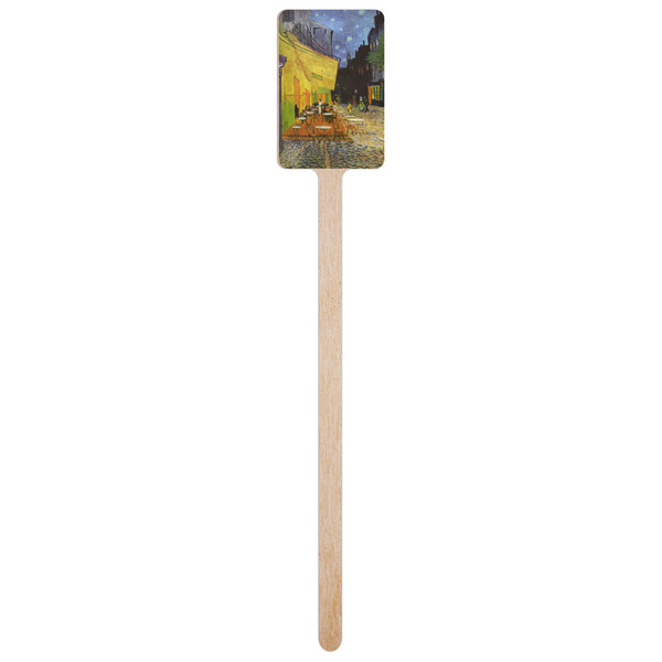 Cafe Terrace at Night (Van Gogh 1888) Wooden 6.25" Stir Stick - Rectangular - Single Stick