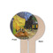 Cafe Terrace at Night (Van Gogh 1888) Wooden 6" Food Pick - Round - Single Sided - Front & Back