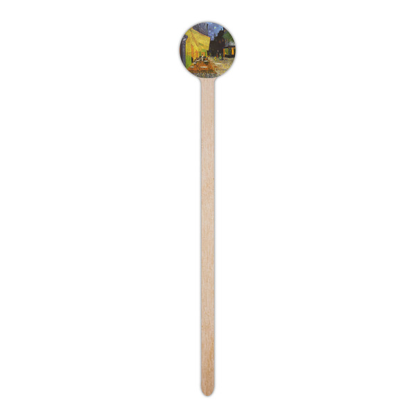 Cafe Terrace at Night (Van Gogh 1888) Wooden 6" Stir Stick - Round - Single Stick