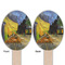 Cafe Terrace at Night (Van Gogh 1888) Wooden Food Pick - Oval - Double Sided - Front & Back