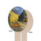 Cafe Terrace at Night (Van Gogh 1888) Wooden Food Pick - Oval - Single Sided - Front & Back