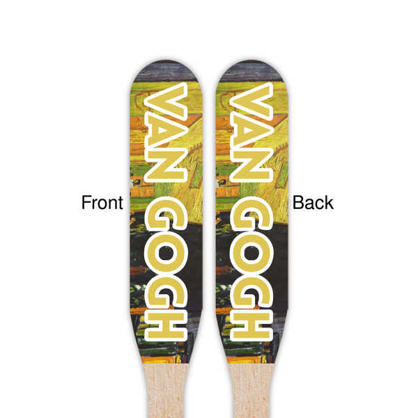 Cafe Terrace at Night (Van Gogh 1888) Wooden Food Pick - Paddle - Double Sided - Front & Back