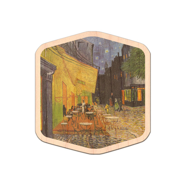 Custom Cafe Terrace at Night (Van Gogh 1888) Genuine Maple or Cherry Wood Sticker