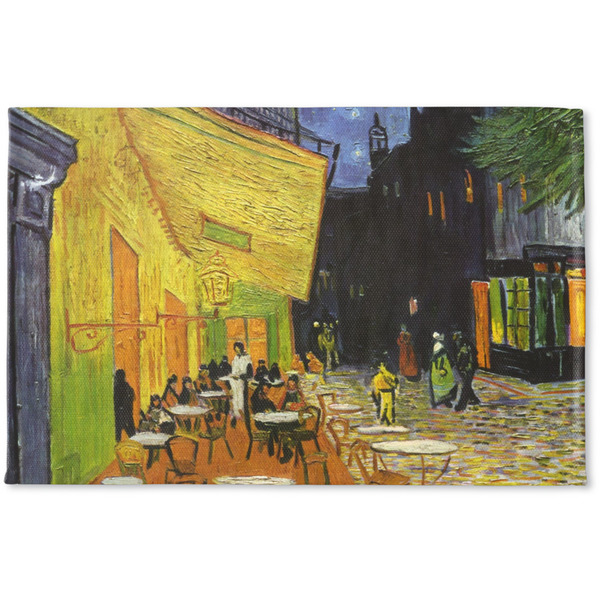 Custom Cafe Terrace at Night (Van Gogh 1888) Woven Mat