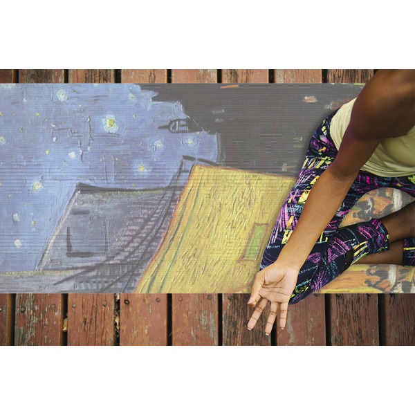 Cafe Terrace at Night (Van Gogh 1888) Yoga Mats - LIFESTYLE