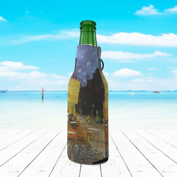 Cafe Terrace at Night (Van Gogh 1888) Zipper Bottle Cooler - LIFESTYLE