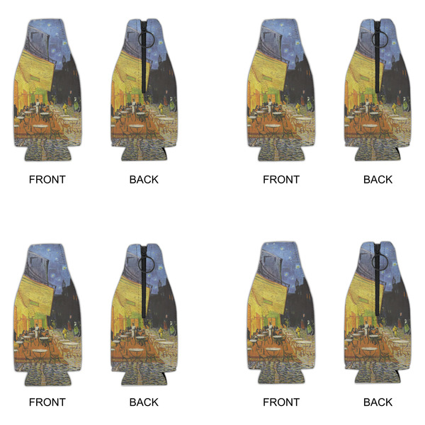 Cafe Terrace at Night (Van Gogh 1888) Zipper Bottle Cooler - Set of 4 - Approval