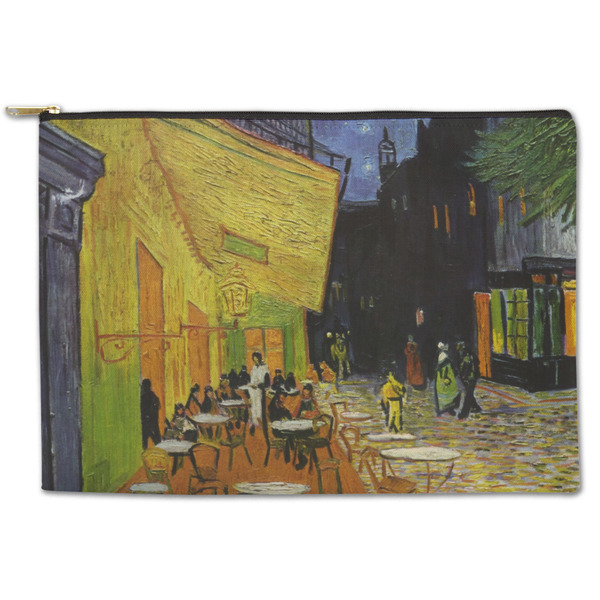 Custom Cafe Terrace at Night (Van Gogh 1888) Zipper Pouch - Large - 12.5"x8.5"