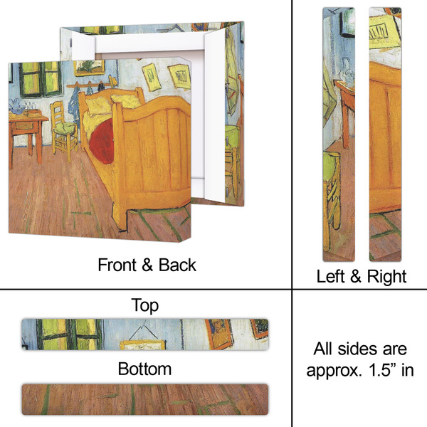 The Bedroom in Arles (Van Gogh 1888) 12x12 - Canvas Print - Approval