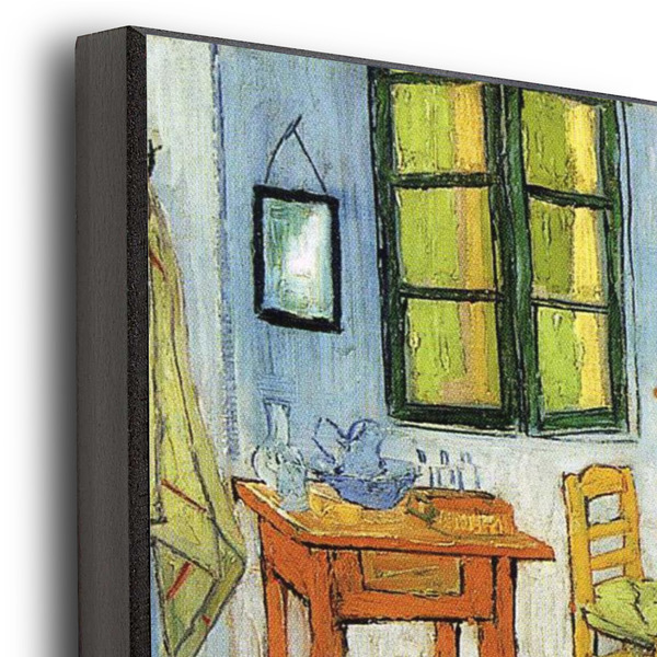 The Bedroom in Arles (Van Gogh 1888) 12x12 Wood Print - Closeup