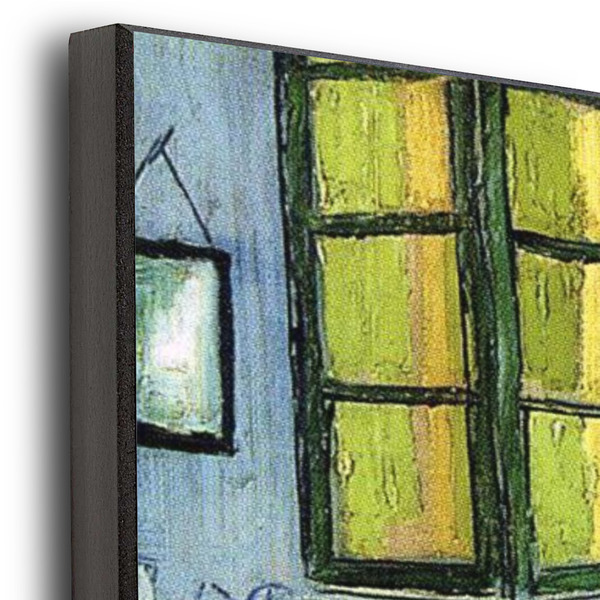 The Bedroom in Arles (Van Gogh 1888) 16x20 Wood Print - Closeup