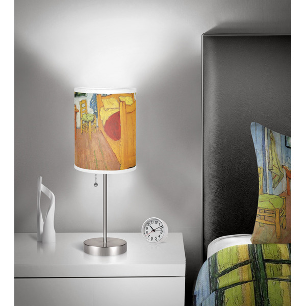 The Bedroom in Arles (Van Gogh 1888) 8" Drum Lampshade - In Room