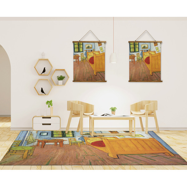 The Bedroom in Arles (Van Gogh 1888) 8'x10' Indoor Area Rugs - IN CONTEXT