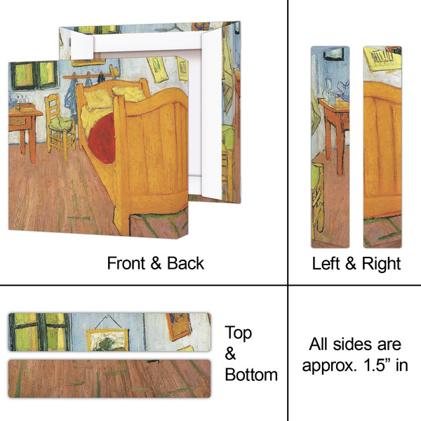 The Bedroom in Arles (Van Gogh 1888) 8x8 - Canvas Print - Approval