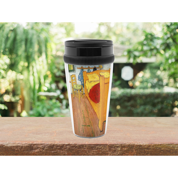 The Bedroom in Arles (Van Gogh 1888) Acrylic Travel Mug - Without Handle - Lifestyle