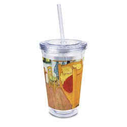 The Bedroom in Arles (Van Gogh 1888) 16oz Double Wall Acrylic Tumbler with Lid & Straw - Full Print