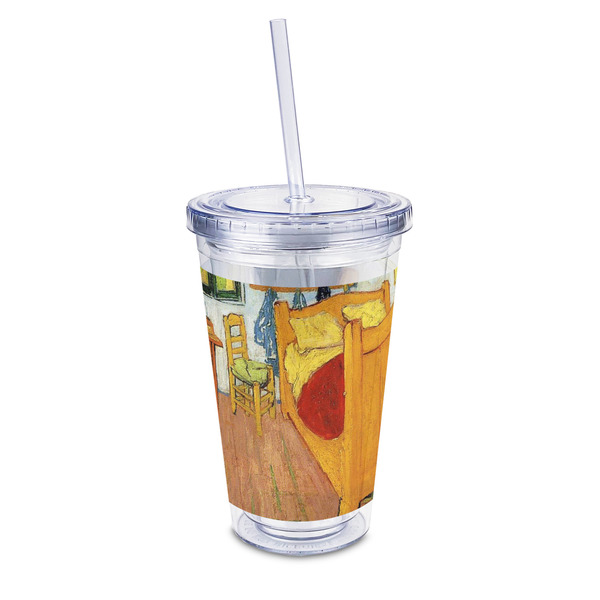 Custom The Bedroom in Arles (Van Gogh 1888) 16oz Double Wall Acrylic Tumbler with Lid & Straw - Full Print