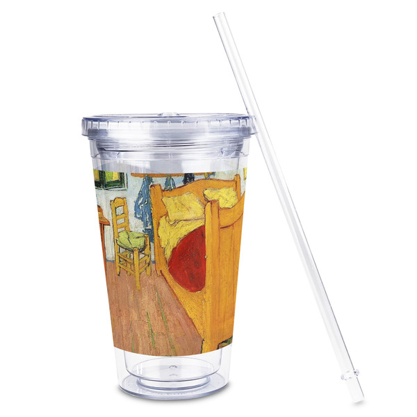 The Bedroom in Arles (Van Gogh 1888) Acrylic Tumbler - Full Print - Front straw out