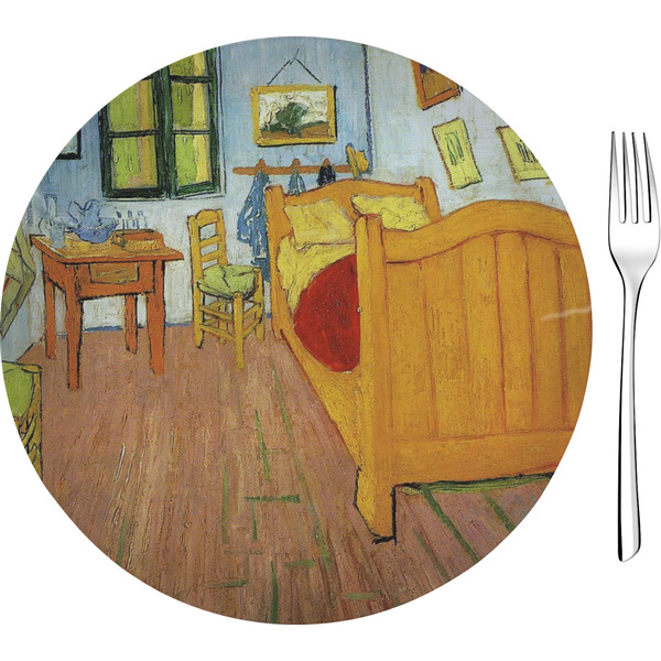 Custom The Bedroom in Arles (Van Gogh 1888) 8" Glass Appetizer / Dessert Plates - Single or Set