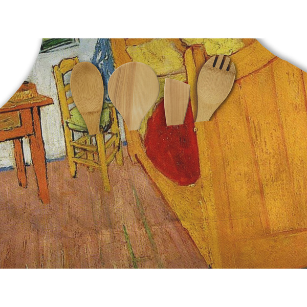 The Bedroom in Arles (Van Gogh 1888) Apron - Pocket Detail with Props