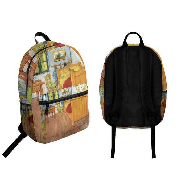 The Bedroom in Arles (Van Gogh 1888) Backpack front and back - Apvl