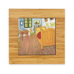 The Bedroom in Arles (Van Gogh 1888) Bamboo Trivet with Ceramic Tile Insert
