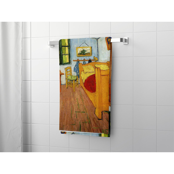 The Bedroom in Arles (Van Gogh 1888) Bath Towel - Lifestyle