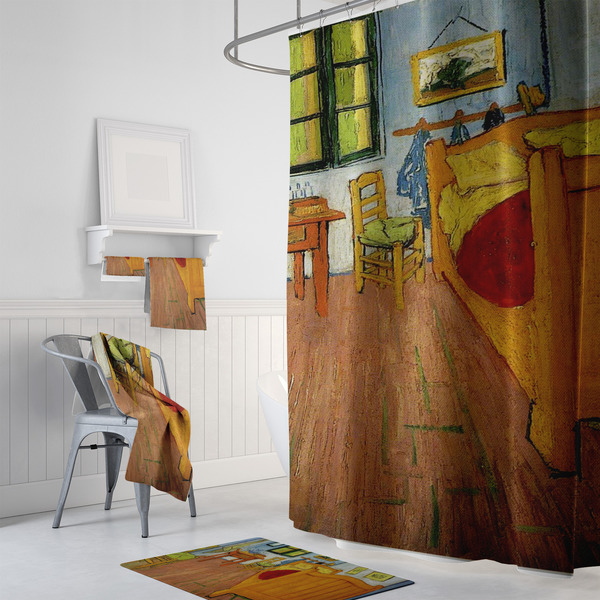 The Bedroom in Arles (Van Gogh 1888) Bath Towel Sets - 3-Piece - In Context