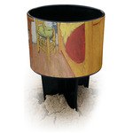 The Bedroom in Arles (Van Gogh 1888) Black Beach Spiker Drink Holder