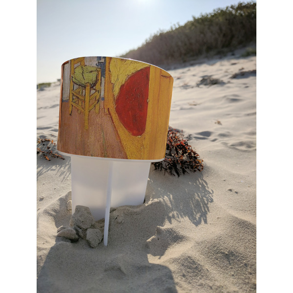 The Bedroom in Arles (Van Gogh 1888) Beach Spiker - White - At Beach