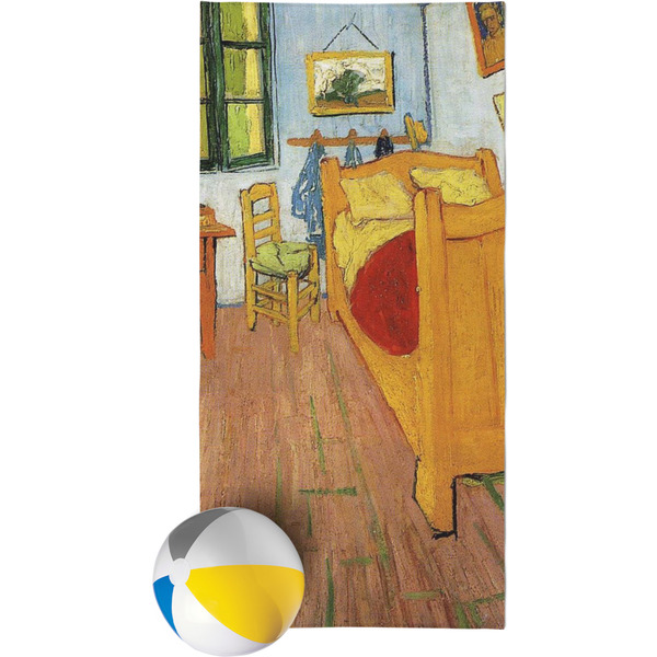 Custom The Bedroom in Arles (Van Gogh 1888) Beach Towel
