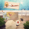 The Bedroom in Arles (Van Gogh 1888) Beach Towel - Lifestyle at Pool