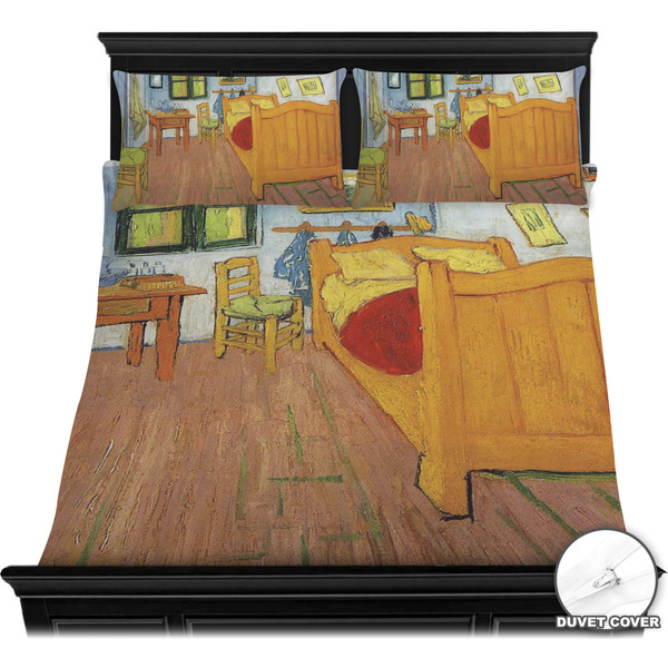 The Bedroom in Arles (Van Gogh 1888) Bedding Set - Queen - Duvet - On Bed