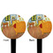 The Bedroom in Arles (Van Gogh 1888) Black Plastic 4" Food Pick - Round - Double Sided - Front & Back