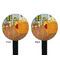 The Bedroom in Arles (Van Gogh 1888) Black Plastic 7" Stir Stick - Double Sided - Round - Front & Back