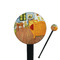 The Bedroom in Arles (Van Gogh 1888) 7" Round Plastic Stir Sticks - Black - Single Sided