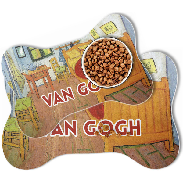 The Bedroom in Arles (Van Gogh 1888) Bone Shaped Dog Mats - MAIN