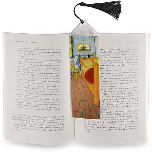 The Bedroom in Arles (Van Gogh 1888) Bookmark w/ Tassel - In Book