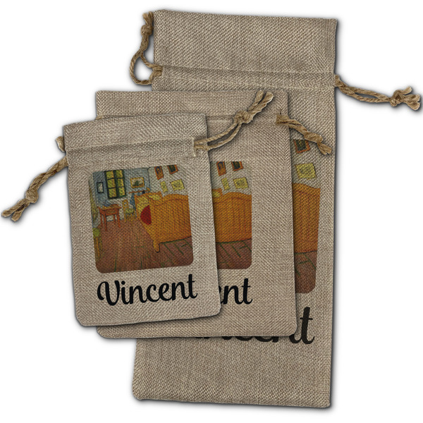 The Bedroom in Arles (Van Gogh 1888) Burlap Gift Bags - (PARENT MAIN) All Three