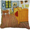 The Bedroom in Arles (Van Gogh 1888) Burlap Pillow 16"