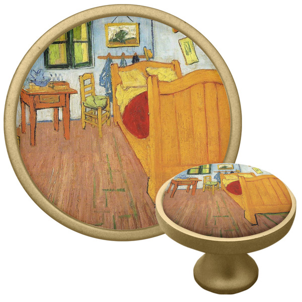 Custom The Bedroom in Arles (Van Gogh 1888) Cabinet Knob - Gold