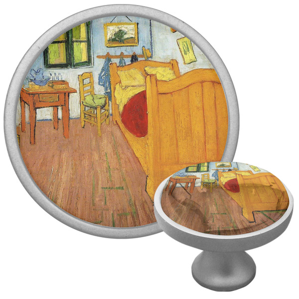 The Bedroom in Arles (Van Gogh 1888) Cabinet Knob - Nickel - Multi Angle