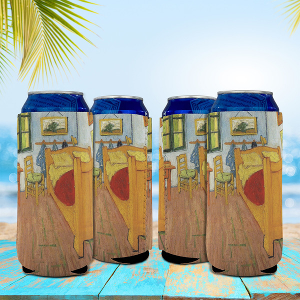 The Bedroom in Arles (Van Gogh 1888) Can Cooler - 16oz - Set of 4 - In Context