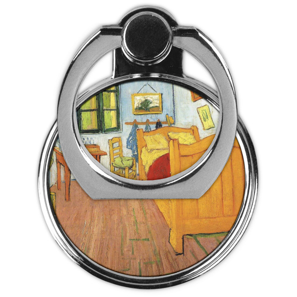 The Bedroom in Arles (Van Gogh 1888) Cell Phone Ring Stand & Holder - Front (Collapsed)